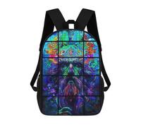 sinyumoney Sac À Dos Enfant Imprimé En 3D Stained Glass Druid Sac D'école, Sac À Dos Étudiant, Sac À Dos Tendance Et Léger Pour L'école, Le Collège Et Les Voyages 17inch