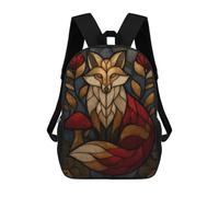 sinyumoney Sac À Dos Enfant Imprimé En 3D Stained Glass Fox Sac D'école, Sac À Dos Étudiant, Sac À Dos Tendance Et Léger Pour L'école, Le Collège Et Les Voyages 17inch