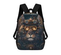 sinyumoney Sac À Dos Enfant Imprimé En 3D Steampunk Animal Lion Sac D'école, Sac À Dos Étudiant, Sac À Dos Tendance Et Léger Pour L'école, Le Collège Et Les Voyages 17inch