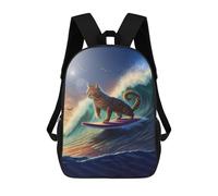 sinyumoney Sac À Dos Enfant Imprimé En 3D Surfing Cat Adventure -1 Sac D'école, Sac À Dos Étudiant, Sac À Dos Tendance Et Léger Pour L'école, Le Collège Et Les Voyages 17inch