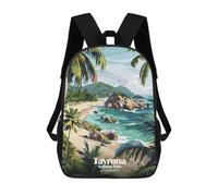 sinyumoney Sac À Dos Enfant Imprimé En 3D Tayrona National Park, Colombia Sac D'école, Sac À Dos Étudiant, Sac À Dos Tendance Et Léger Pour L'école, Le Collège Et Les Voyages 17inch