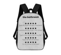 sinyumoney Sac À Dos Enfant Imprimé En 3D The Bathroom Review Sac D'école, Sac À Dos Étudiant, Sac À Dos Tendance Et Léger Pour L'école, Le Collège Et Les Voyages 17inch