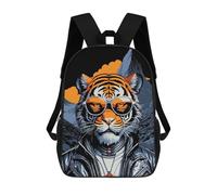 sinyumoney Sac À Dos Enfant Imprimé En 3D Tiger Gangster Pop Art Sac D'école, Sac À Dos Étudiant, Sac À Dos Tendance Et Léger Pour L'école, Le Collège Et Les Voyages 17inch