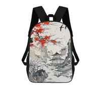 sinyumoney Sac À Dos Enfant Imprimé En 3D Village Japan Sac D'école, Sac À Dos Étudiant, Sac À Dos Tendance Et Léger Pour L'école, Le Collège Et Les Voyages 17inch