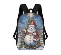 sinyumoney Sac À Dos Enfant Imprimé En 3D Vintage Snowman Xmas Sac D'école, Sac À Dos Étudiant, Sac À Dos Tendance Et Léger Pour L'école, Le Collège Et Les Voyages 17inch