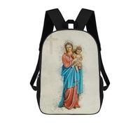sinyumoney Sac À Dos Enfant Imprimé En 3D Virgin Mary And Jesus Sac D'école, Sac À Dos Étudiant, Sac À Dos Tendance Et Léger Pour L'école, Le Collège Et Les Voyages 17inch