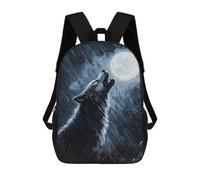 sinyumoney Sac À Dos Enfant Imprimé En 3D Werewolf Howling in Rain Sac D'école, Sac À Dos Étudiant, Sac À Dos Tendance Et Léger Pour L'école, Le Collège Et Les Voyages 17inch