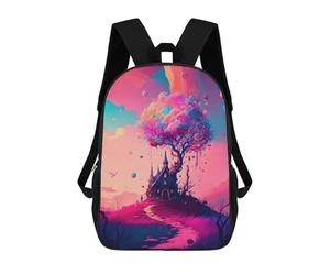 sinyumoney Sac À Dos Enfant Imprimé En 3D Whimsical Fantasy Landscape Sac D'école, Sac À Dos Étudiant, Sac À Dos Tendance Et Léger Pour L'école, Le Collège Et Les Voyages 17inch