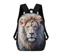 sinyumoney Sac À Dos Enfant Imprimé En 3D White Lion Portrait Sac D'école, Sac À Dos Étudiant, Sac À Dos Tendance Et Léger Pour L'école, Le Collège Et Les Voyages 17inch
