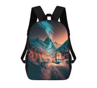 sinyumoney Sac À Dos Enfant Imprimé En 3D Winter Wonderland Train Journey Sac D'école, Sac À Dos Étudiant, Sac À Dos Tendance Et Léger Pour L'école, Le Collège Et Les Voyages 17inch