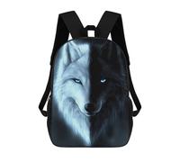 sinyumoney Sac À Dos Enfant Imprimé En 3D Wolf with Blue Eyes Sac D'école, Sac À Dos Étudiant, Sac À Dos Tendance Et Léger Pour L'école, Le Collège Et Les Voyages 17inch