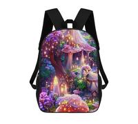sinyumoney Sac À Dos Enfant Imprimé Enchanted Mushroom Forest Sac À Dos De Voyage Pour Garçon Et Fille 17inch
