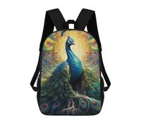 sinyumoney Sac À Dos Enfant Imprimé Enchanted Peacock Majesty -1 Sac À Dos De Voyage Pour Garçon Et Fille 17inch