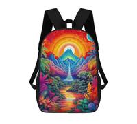 sinyumoney Sac À Dos Enfant Imprimé Enchanted Tropical Paradise -4 Sac À Dos De Voyage Pour Garçon Et Fille 17inch