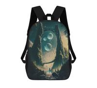 sinyumoney Sac À Dos Enfant Imprimé Fantasy Bridge to Another World Sac À Dos De Voyage Pour Garçon Et Fille 17inch