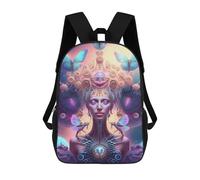 sinyumoney Sac À Dos Enfant Imprimé Fantasy Queen with Butterflies Sac À Dos De Voyage Pour Garçon Et Fille 17inch