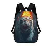 sinyumoney Sac À Dos Enfant Imprimé Flaming Tiger Roar -1 Sac À Dos De Voyage Pour Garçon Et Fille 17inch