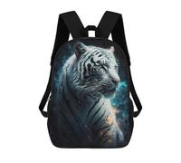 sinyumoney Sac À Dos Enfant Imprimé Galactic White Tiger -2 Sac À Dos De Voyage Pour Garçon Et Fille 17inch