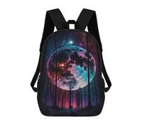 sinyumoney Sac À Dos Enfant Imprimé Magical Forest Moonlit Journey Sac À Dos De Voyage Pour Garçon Et Fille 17inch