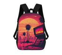 sinyumoney Sac À Dos Enfant Imprimé Post-Apocalyptic Retro Sunset Sac À Dos De Voyage Pour Garçon Et Fille 17inch