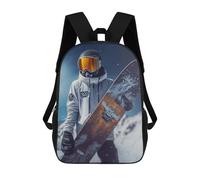 sinyumoney Sac À Dos Enfant Imprimé Snowboarder in Action -8 Sac À Dos De Voyage Pour Garçon Et Fille 17inch