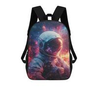 sinyumoney Sac À Dos Enfant Imprimé Space Explorer Astronaut in Cosmic Background Sac À Dos De Voyage Pour Garçon Et Fille 17inch
