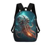 sinyumoney Sac À Dos Enfant Imprimé Steampunk Octopus in Space Sac À Dos De Voyage Pour Garçon Et Fille 17inch