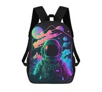 sinyumoney Sac À Dos Enfant Imprimé Vibrant Astronaut Journey -3 Sac À Dos De Voyage Pour Garçon Et Fille 17inch