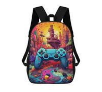 sinyumoney Sac À Dos Enfant Imprimé Vibrant Gaming Controller Artwork -151 Sac À Dos De Voyage Pour Garçon Et Fille 17inch
