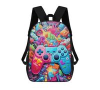 sinyumoney Sac À Dos Enfant Imprimé Vibrant Gaming Controllers Sac À Dos De Voyage Pour Garçon Et Fille 17inch