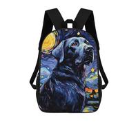 sinyumoney Sac À Dos Enfant Labrador Starry Night Sac À Dos Scolaire 3D Sac À Dos Scolaire Pour Enfants Sacs D'école Sac À Dos Tendance Avec Poche Sacs À Livres 17inch