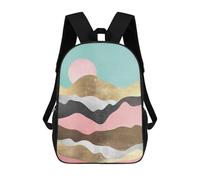 sinyumoney Sac À Dos Enfant Landscape Collage B Sac À Dos Scolaire 3D Sac À Dos Scolaire Pour Enfants Sacs D'école Sac À Dos Tendance Avec Poche Sacs À Livres 17inch