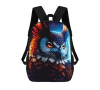 sinyumoney Sac À Dos Enfant Magical Fire Owl Artwork Sac À Dos Scolaire 3D Sac À Dos Scolaire Pour Enfants Sacs D'école Sac À Dos Tendance Avec Poche Sacs À Livres 17inch