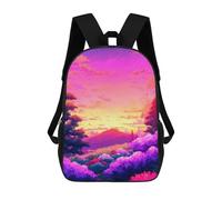 sinyumoney Sac À Dos Enfant Magical Sunset Landscape Sac À Dos Scolaire 3D Sac À Dos Scolaire Pour Enfants Sacs D'école Sac À Dos Tendance Avec Poche Sacs À Livres 17inch