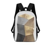 sinyumoney Sac À Dos Enfant Metallic And Gold Art 08 Sac À Dos Scolaire 3D Sac À Dos Scolaire Pour Enfants Sacs D'école Sac À Dos Tendance Avec Poche Sacs À Livres 17inch