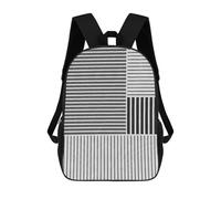 sinyumoney Sac À Dos Enfant Minimalist Lines 3 Sac À Dos Scolaire 3D Sac À Dos Scolaire Pour Enfants Sacs D'école Sac À Dos Tendance Avec Poche Sacs À Livres 17inch