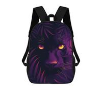 sinyumoney Sac À Dos Enfant Mystic Panther Vector Portrait with Glowing Eyes Sac À Dos Scolaire 3D Sac À Dos Scolaire Pour Enfants Sacs D'école Sac À Dos Tendance Avec Poche Sacs À Livres 17inch