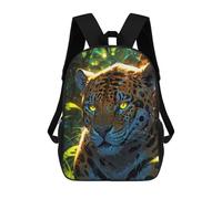 sinyumoney Sac À Dos Enfant Mystical Jaguar in Jungle Sac À Dos Scolaire 3D Sac À Dos Scolaire Pour Enfants Sacs D'école Sac À Dos Tendance Avec Poche Sacs À Livres 17inch