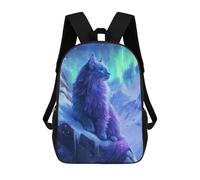 sinyumoney Sac À Dos Enfant Northern Lights Cat Sac À Dos Scolaire 3D Sac À Dos Scolaire Pour Enfants Sacs D'école Sac À Dos Tendance Avec Poche Sacs À Livres 17inch