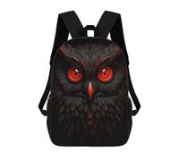 sinyumoney Sac À Dos Enfant Owl Red And Black Animals Sac À Dos Scolaire 3D Sac À Dos Scolaire Pour Enfants Sacs D'école Sac À Dos Tendance Avec Poche Sacs À Livres 17inch