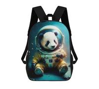 sinyumoney Sac À Dos Enfant Panda Astronaut Sac À Dos Scolaire 3D Sac À Dos Scolaire Pour Enfants Sacs D'école Sac À Dos Tendance Avec Poche Sacs À Livres 17inch