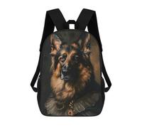 sinyumoney Sac À Dos Enfant Regal German Shepherd Portrait in Renaissance Attire Sac À Dos Scolaire 3D Sac À Dos Scolaire Pour Enfants Sacs D'école Sac À Dos Tendance Avec Poche Sacs À Livres 17inch