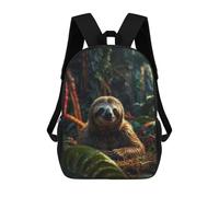 sinyumoney Sac À Dos Enfant Resting Three Toed Sloth Sac À Dos Scolaire 3D Sac À Dos Scolaire Pour Enfants Sacs D'école Sac À Dos Tendance Avec Poche Sacs À Livres 17inch