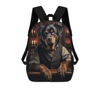 sinyumoney Sac À Dos Enfant Rottweiler in The Bar Sac À Dos Scolaire 3D Sac À Dos Scolaire Pour Enfants Sacs D'école Sac À Dos Tendance Avec Poche Sacs À Livres 17inch