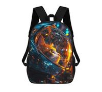 sinyumoney Sac À Dos Enfant Space Cat Astronaut Sac À Dos Scolaire 3D Sac À Dos Scolaire Pour Enfants Sacs D'école Sac À Dos Tendance Avec Poche Sacs À Livres 17inch