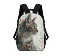 sinyumoney Sac À Dos Enfant Splattered Whiskers Sac À Dos Scolaire 3D Sac À Dos Scolaire Pour Enfants Sacs D'école Sac À Dos Tendance Avec Poche Sacs À Livres 17inch