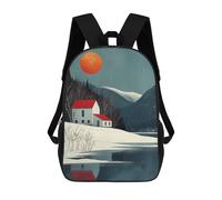 sinyumoney Sac À Dos Enfant Spring in Scandinavia Sac À Dos Scolaire 3D Sac À Dos Scolaire Pour Enfants Sacs D'école Sac À Dos Tendance Avec Poche Sacs À Livres 17inch