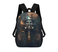 sinyumoney Sac À Dos Enfant Steampunk Helmet Artwork Sac À Dos Scolaire 3D Sac À Dos Scolaire Pour Enfants Sacs D'école Sac À Dos Tendance Avec Poche Sacs À Livres 17inch