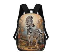 sinyumoney Sac À Dos Enfant Surreal Mystical Zebra Sac À Dos Scolaire 3D Sac À Dos Scolaire Pour Enfants Sacs D'école Sac À Dos Tendance Avec Poche Sacs À Livres 17inch
