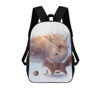 sinyumoney Sac À Dos Enfant The Fox And Squirrel Sac À Dos Scolaire 3D Sac À Dos Scolaire Pour Enfants Sacs D'école Sac À Dos Tendance Avec Poche Sacs À Livres 17inch